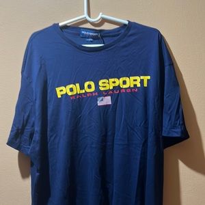 POLO SPORT Mens Navy Classic Fit Cotton T-Shirt XXL